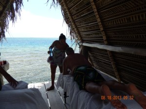 Getting my massage..oh baby!