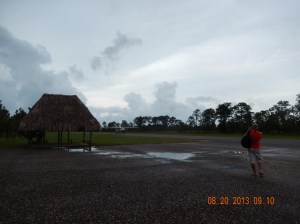 Me greeting the Mayan Flight
