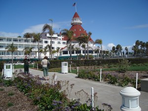 The Hotel del Coronado is a historic hotel, waterfront, with movie star history and ghosts. It's also a great place to wander, shop, or sit on the outside deck and enjoy a glass of wine and maybe some lunch.