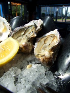 Call yourself lucky is they offer fresh oysters at happy hour prices. A glass of wine, plate of oysters, a red rose, could spell "lucky" later this evening?